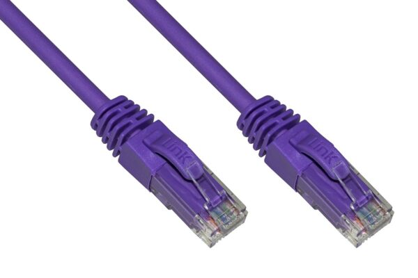 Cavo Rete Categoria 6A Non Schermato Utp Awg24 Colore Viola Halogenfree Mt 0,25