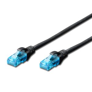 Digitus Cavo Di Rete Utp, Cat 5E, Non Schermato, 0,5Mt, Nero