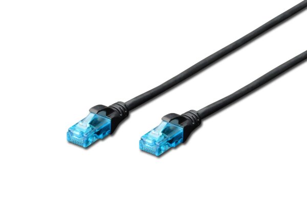 Digitus Cavo Di Rete Utp, Cat 5E, Non Schermato, 0,5Mt, Nero