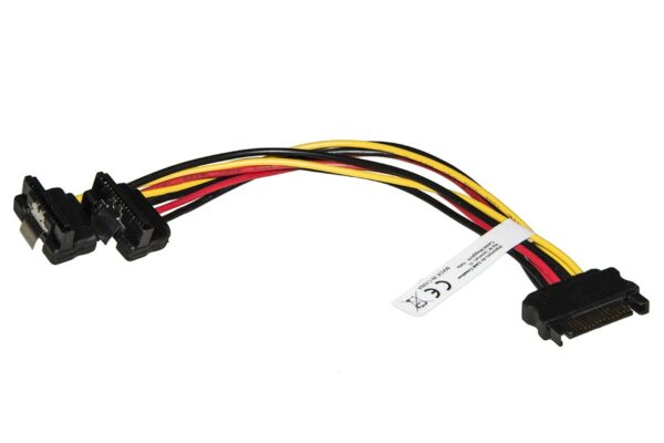 Cavo Sata Alimentazione Da 15 Pin Sata Maschio A 2 X 15 Pin Sata 90°