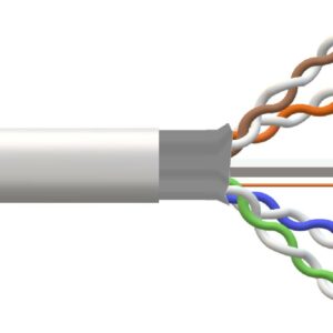 Cavo Solido Schermato Ftp Per Reti Categoria 6 Pvc Awg23 Materiale Cca Matassa Mt 305 Classe Cpr Eca Guaina Bianca