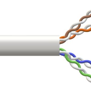 Cavo Solido Utp Per Reti Categoria 5E Pvc Awg24 In Rame Matassa Mt 100 Classe Cpr Eca Guaina Bianca