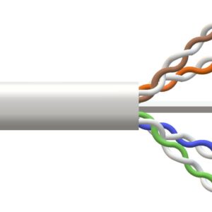 Cavo Solido Utp Per Reti Categoria 6 Pvc Awg23 Materiale Cca Matassa Mt 100 Classe Cpr Eca Guaina Bianca