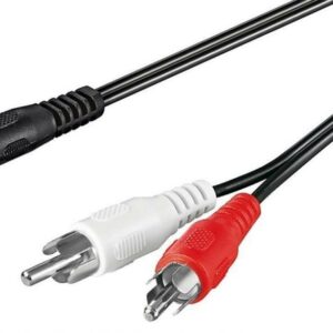 Cavo Stereo Per Collegamento Casse/Pc - 1 Connettore 3.5 Mm./ 2 Connettori Cinch (Rca) Maschio Mt.10