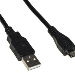 Cavo Usb 2.0 - Micro Usb "B" In Rame Per Ricarica E Scambio Dati Smartphone E Tablet Mt 1 Colore Nero