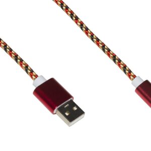 *Cavo Usb-C Mt 1 Guaina Intrecciata Colore Rosso/Oro