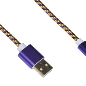 *Cavo Usb-C Mt 1 Guaina Intrecciata Colore Viola/Oro