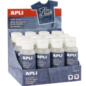 Colla Speciale Tessile Apli - 80ml - Resistente ai Lavaggi - Ideale per Tessuti - Trasparente