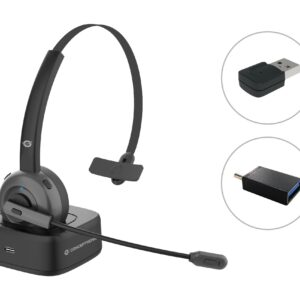 Conceptronic POLONA03BDA cuffia e auricolare Cuffie A Padiglione Ufficio Bluetooth Base di ricarica Nero