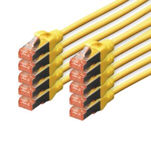 Confezione 10 Cavi Cat 6 Schermati S/Ftp Mt 2 Colore Giallo Digitus