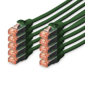 Confezione 10 Cavi Cat 6 Schermati S/Ftp Mt 3 Colore Verde Digitus