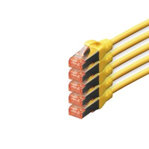 Confezione 5 Cavi Cat 6 Schermati S/Ftp Mt 10 Colore Giallo Digitus