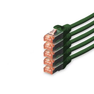 Confezione 5 Cavi Cat 6 Schermati S/Ftp Mt 10 Colore Verde Digitus