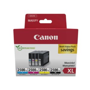 Confezione da 4 cartucce d'inchiostro originali Canon PGI2500XL - 9254B004/9254B010