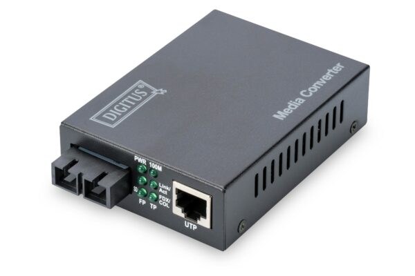 Convertitore 10/100 Rj45 Media Converter - Fibra Ottica Sc Singlemode