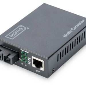 Convertitore 10/100/1000 Gigabit Media Converter Rj45 - Fibra Ottica Sc 1000Base-Lx