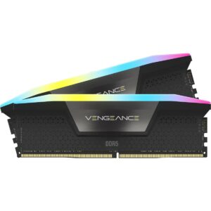 Corsair Ram Vengeance Rgb Ddr5 32Gb 2X16Gb Ddr5 7200 Pc5-57600 C34 1.45V Intel Xmp Memory - Black