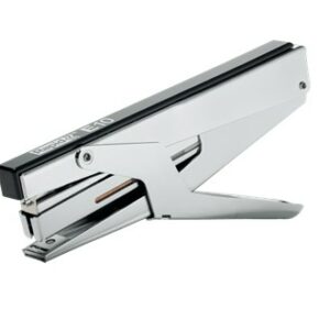 Cucitrice a pinza Rapid E10 - Fino a 15 fogli - Per n. 10 punti metallici - Pinzatura chiusa - Colore cromato/nero