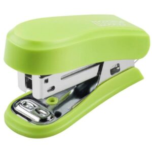 Cucitrice compatta Novus Mini - Fino a 12 fogli - Pinzatura chiusa e aperta - Include 320 punti metallici - Colore verde