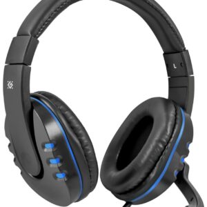 Cuffie da gaming Defender Warhead G-160 nero+blu, cavo 2,5 m