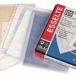 Custodia porta documenti Esselte Folio - PP - Multi-foro-16 - Scatola 100 - Trasparente