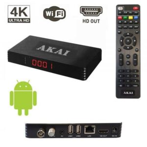 Decoder Dvbt-2 Akai Combo Sat Terre T2+S2 Android Smart Bonusok 2Tuner