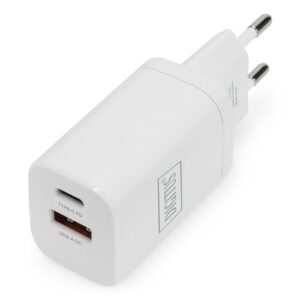 Digitus Caricatore Usb 1X Usb-A / 1X Usb-C 30W Dual Port, 1X 2,4A, 1X 3A, Qc3.0