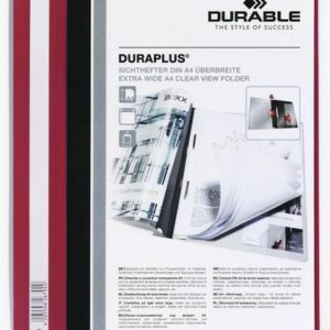 Durable DURAPLUS cartellina con fermafoglio Rosso