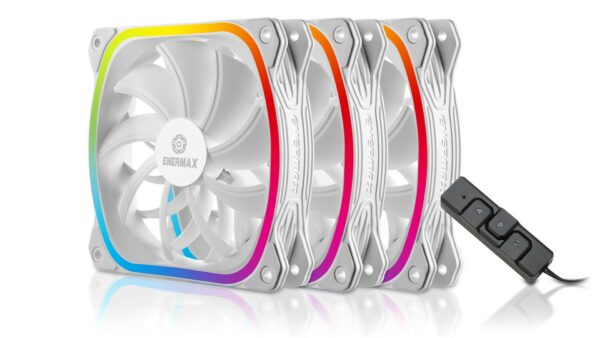 Enermax SquA RGB White Case per computer Ventilatore 12 cm Bianco