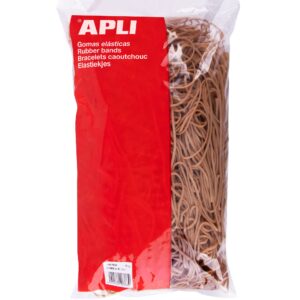 Fasce Elastiche Apli Ø 140 x 2mm - Contenuto 1kg - Grande Elasticità e Resistenza - 70% Gomma Naturale