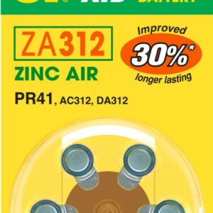 GP Batteries Hearing Aid ZA312 Batteria monouso PR41 Zinco-aria