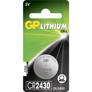 GP Battery Batteria al Litio a Bottone 3V CR2430 (Blister 1 Pezzo)