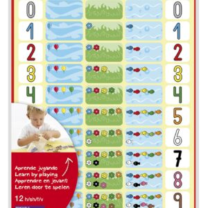 Gomet a tema numeri Apli - 660 Gomet in 12 fogli - Aiuta a identificare e quantificare i numeri - Adesivo rimovibile - Ideale per le scuole - Adesivo a base acqua - Senza solventi - Colori assortiti