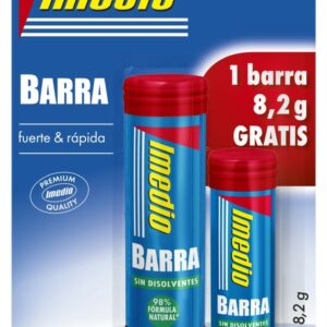 Imedio Confezione da 2 Colla Stick 1x 21gr + 1x 8,2gr - Senza Solventi - Lavabile - Adatta per Uso Scolastico