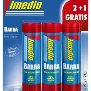 Imedio Confezione da 3 Colla Stick da 21g - Senza Solventi - Lavabile - Adatta per Uso Scolastico