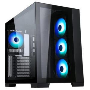 Itek Case Dark Cave - Gaming Tower, Atx, 4X12Cm Argb Fan, 2Xusb3, Type-C, Side  Front Panel Temp Gl