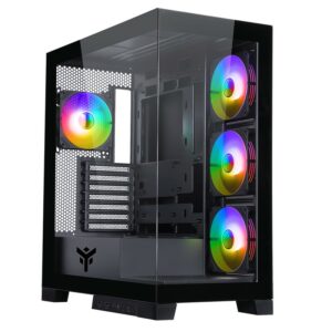 Itek Case Showbui 45B - Gaming  Tower, Atx, 4X12Cm Argb Fan,  2Xusb3, Type-C, Side  Front  Panel Te