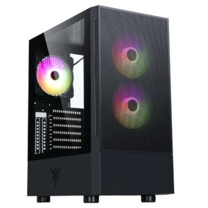 Itek Case Siisbe 3.0 - Gaming Middle Tower, 3X12Cm Argb Fan, Usb3, Side Panel Temp Glass With Hinge