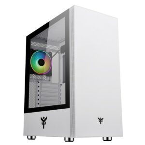 Itek Case Vertibra S210W - Gaming Middle Tower, 12Cm Argb Fan, 2Xusb3, Side Panel Temp Glass, White