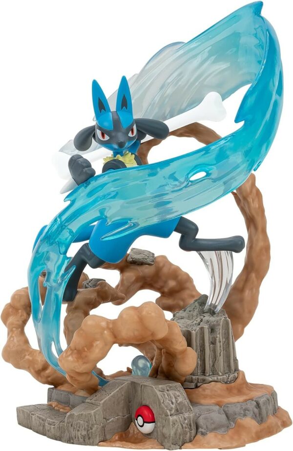 Jazwares Pokemon Lucario - Figura da collezione - Effetti di luce - Altezza 33 cm circa.