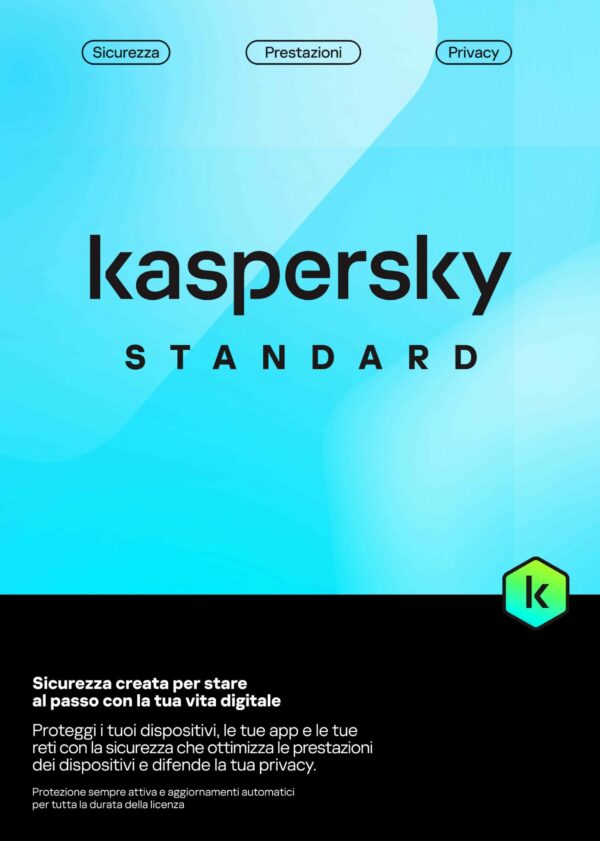 Kaspersky Standard 5 Dispositivi 1 Anno Slim Sierra Bs It