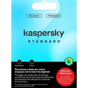 Kaspersky Standard Per I Dispositivo 1 Anno Envelope Bs Italiano Att