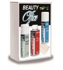 Kit Pulizia Office Con 1 Spray Aria Compressa 400Ml + 1 Spray Clean Screen 200Ml + 1 Spray Clean Plastic 200Ml + 5 Panni