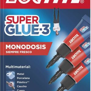 Loctite Confezione da 3 Super Colla-3 Mini Trio Originale - 1gr - Tripla Forza - Adesivo Trasparente - Colla e Forza Istantanea - 2229418/2229419/2640065