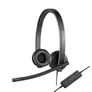 Logitech USB Headset H570e Stereo Auricolare Cablato A Padiglione Ufficio Nero