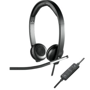 Logitech H650E Cuffia Padiglione auricolare Nero, Argento