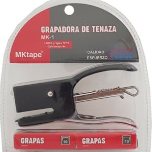 MKtape MK1 Mini Pliers Pinzatrice Confezione + 1000 Punti N. 10 - Fino a 12 Fogli - Colore Nero