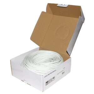 Matassa Cavo Rete Categoria 6A Non Schermato Utp Awg24 Halogenfree Flessibile Colore Bianco Mt.100