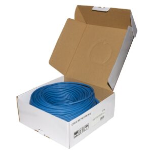 Matassa Cavo Rete Categoria 6A Non Schermato Utp Awg24 Halogenfree Flessibile Colore Blu Mt.100