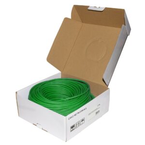 Matassa Cavo Rete Categoria 6A Non Schermato Utp Awg24 Halogenfree Flessibile Colore Verde Mt.100